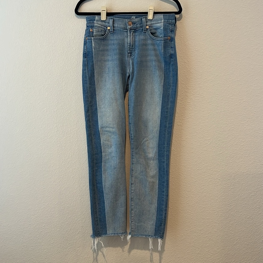 7 For All Mankind Roxanne Ankle Shadow Seam Jeans - Picture 2 of 13